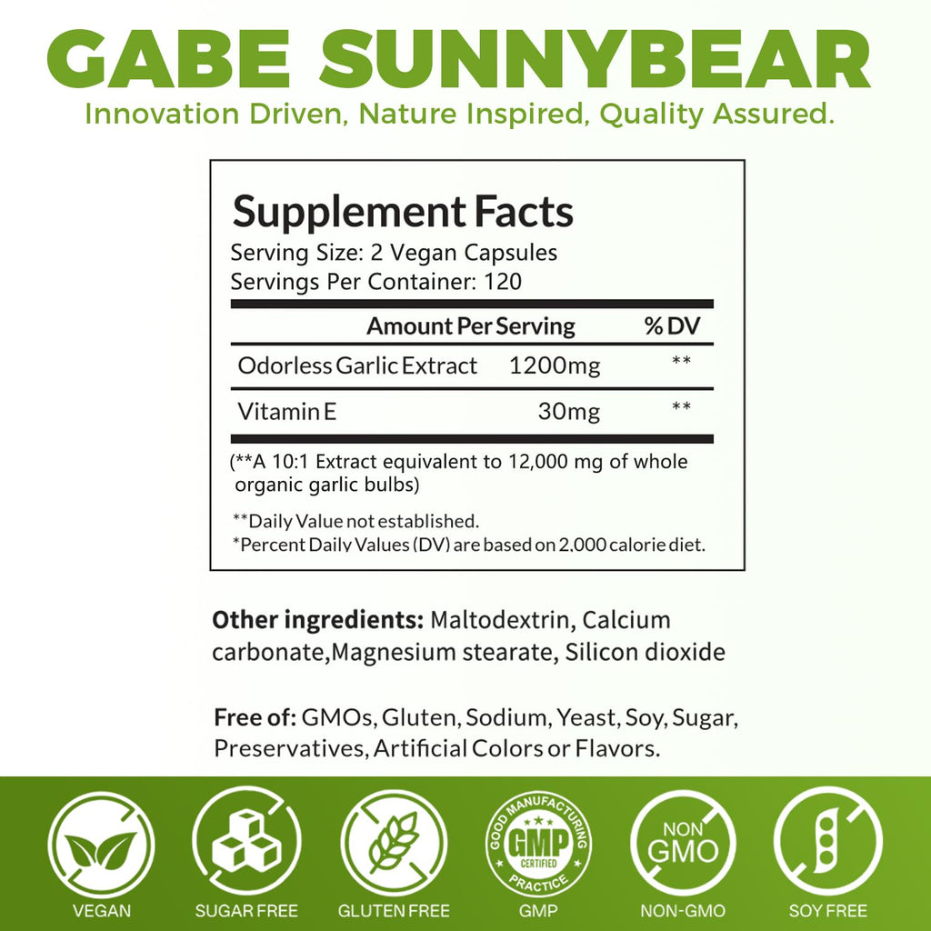 Odorless Aged Garlic Extract 12,000 mg 240 Veg Caps P925