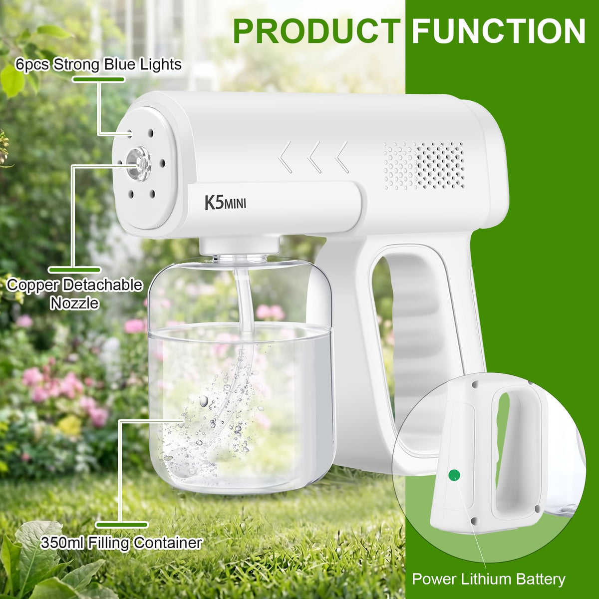2 Pack Rechargeable Handheld Nano Sprayer U448416