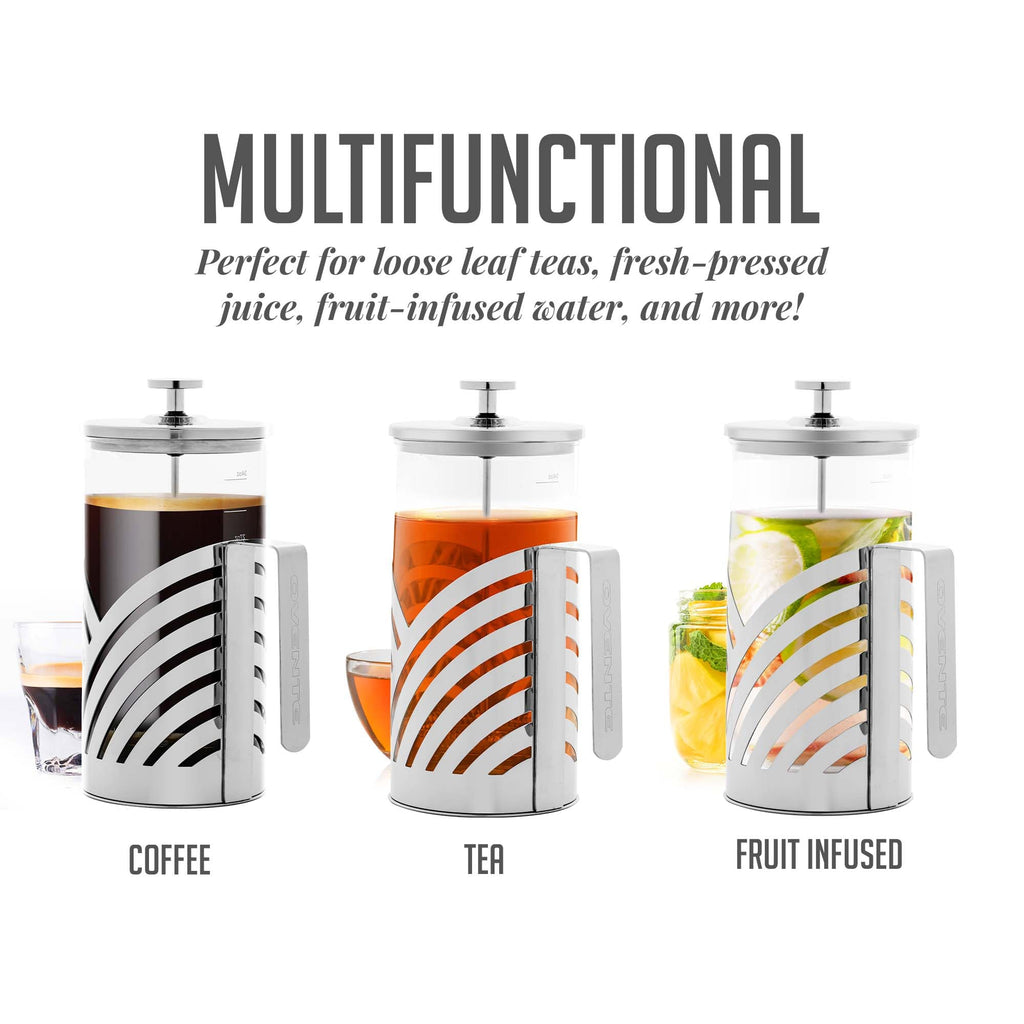 French Press Coffee Maker 34oz with 4 Filters X19989