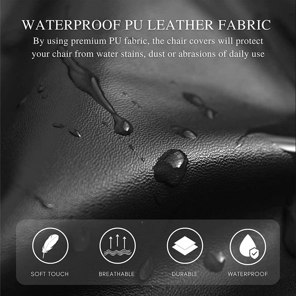 Waterproof PU Leather Dining Chair Covers Set of 6 Z3976