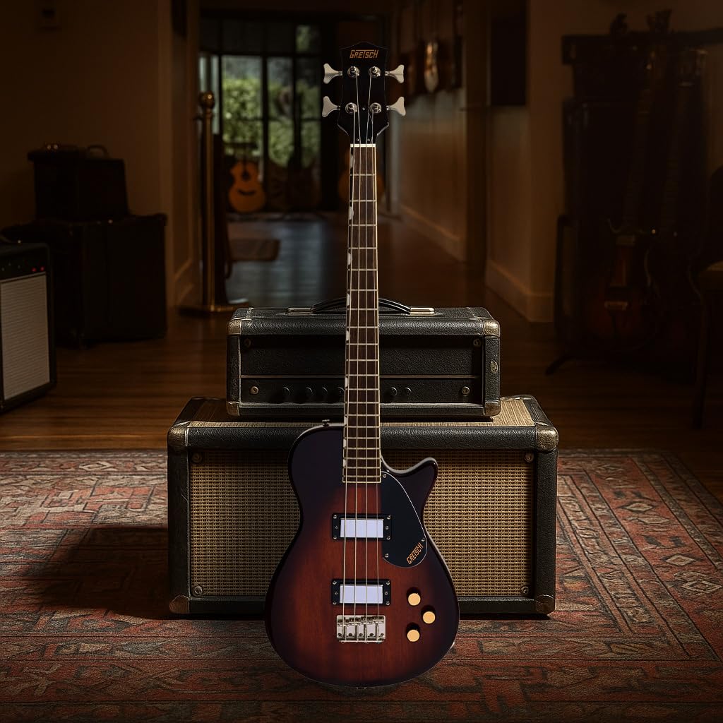 Havana Burst Short-Scale Electric Bass Guitar V2571