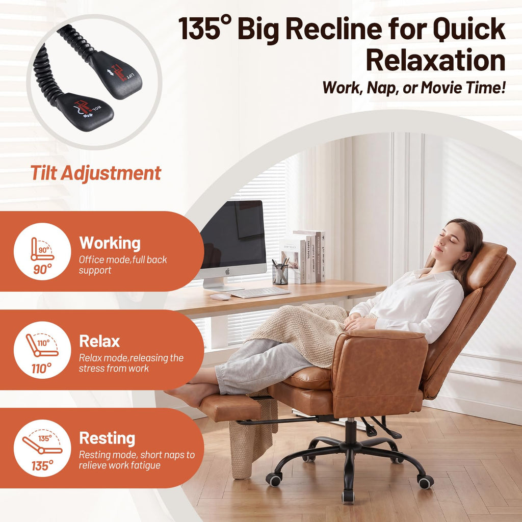 Big and Tall Ergonomic Office Chair with Footrest F172251