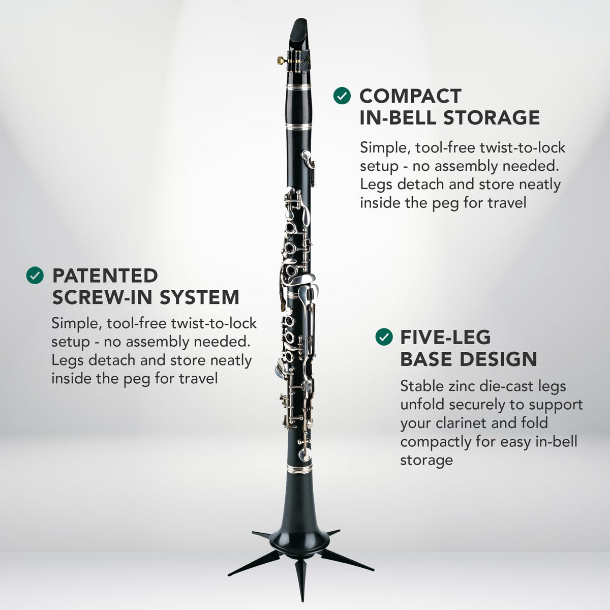 Portable Clarinet Stand E344