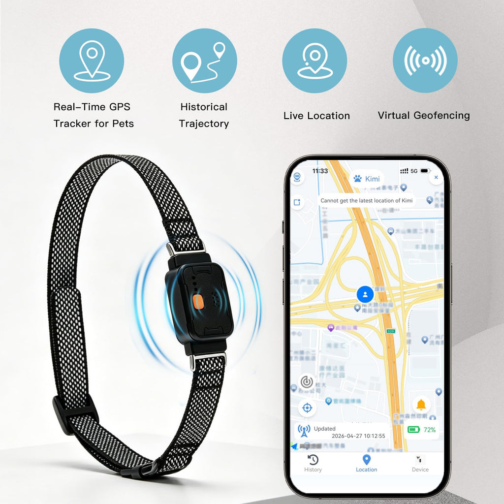 GPS Dog Collar & Pet Tracker Black U15186