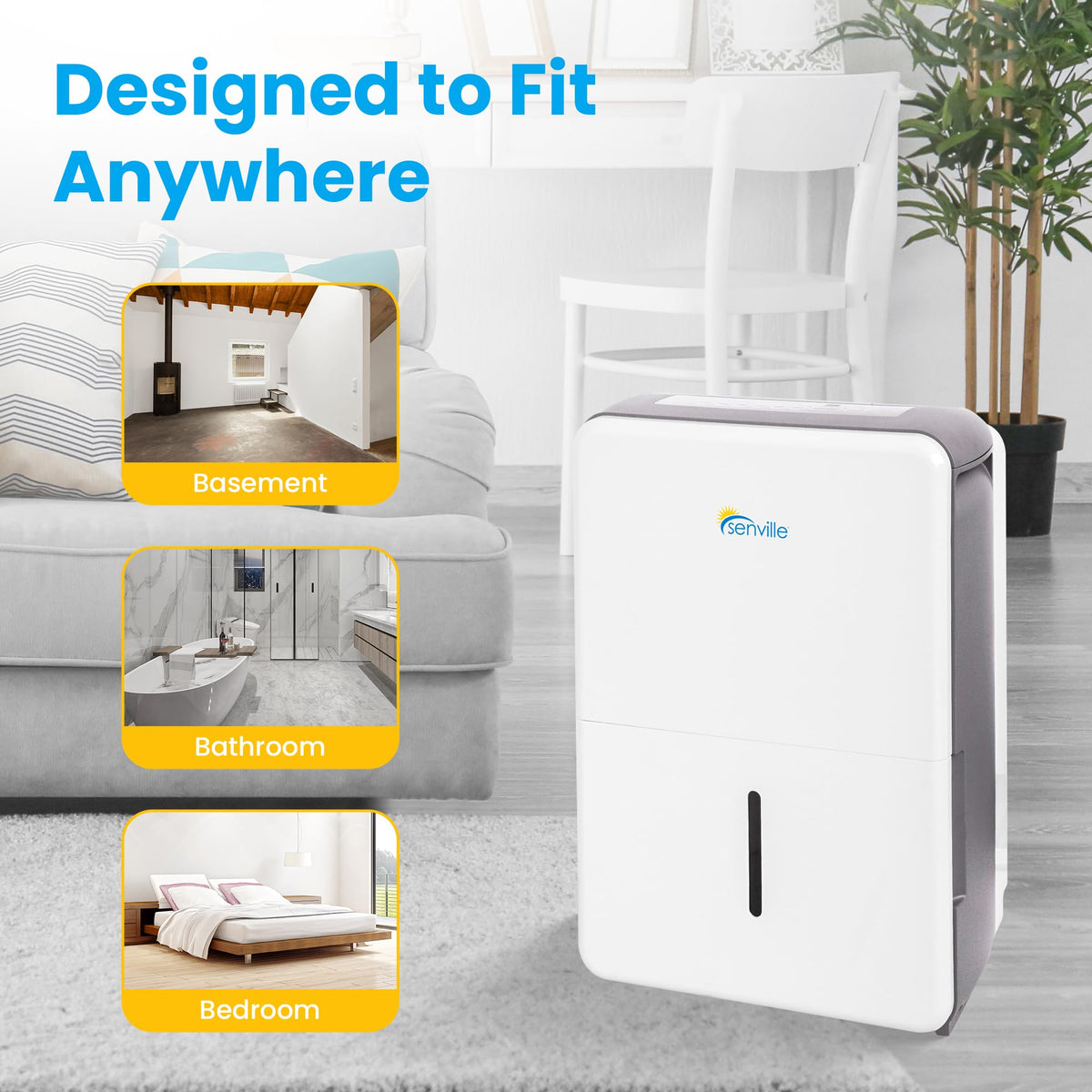 White 50 Pint Dehumidifier J429