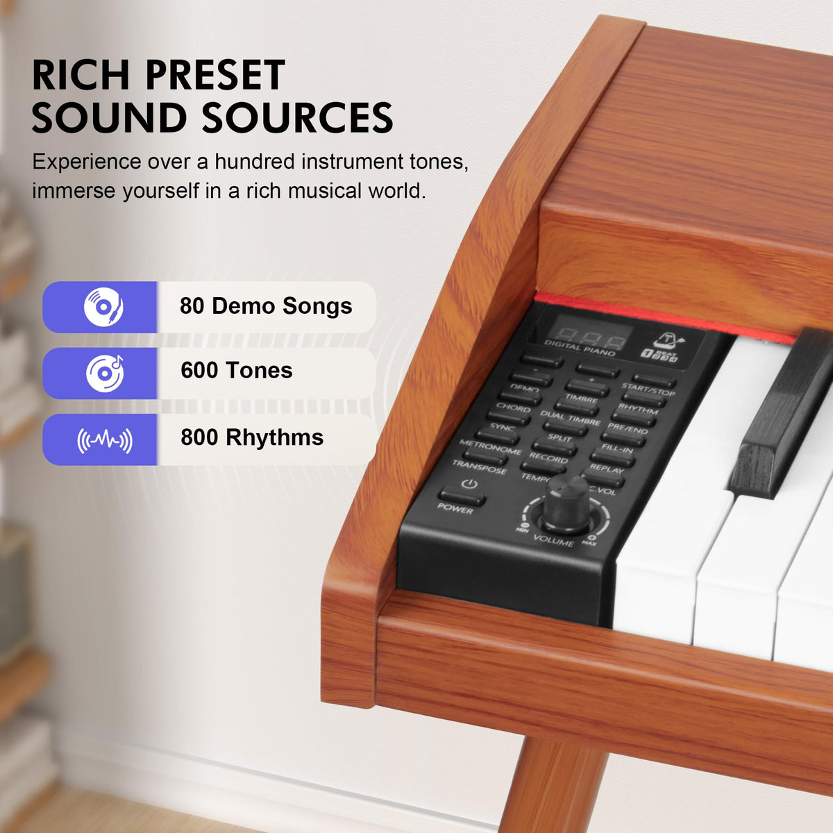 88 Key Semi-Weighted Digital Piano Keyboard L731659