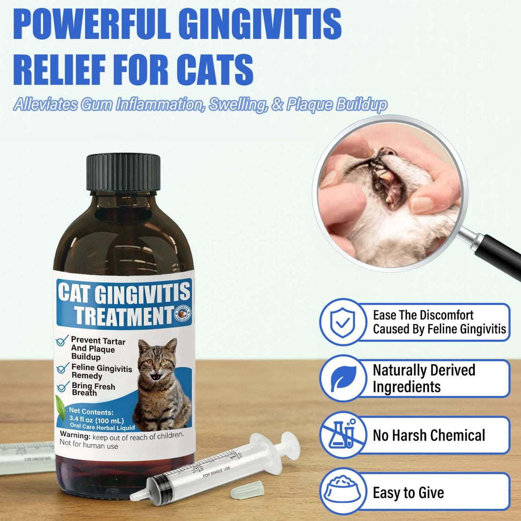 Cat Gingivitis Treatment Liquid 100ml Dental Care E7306