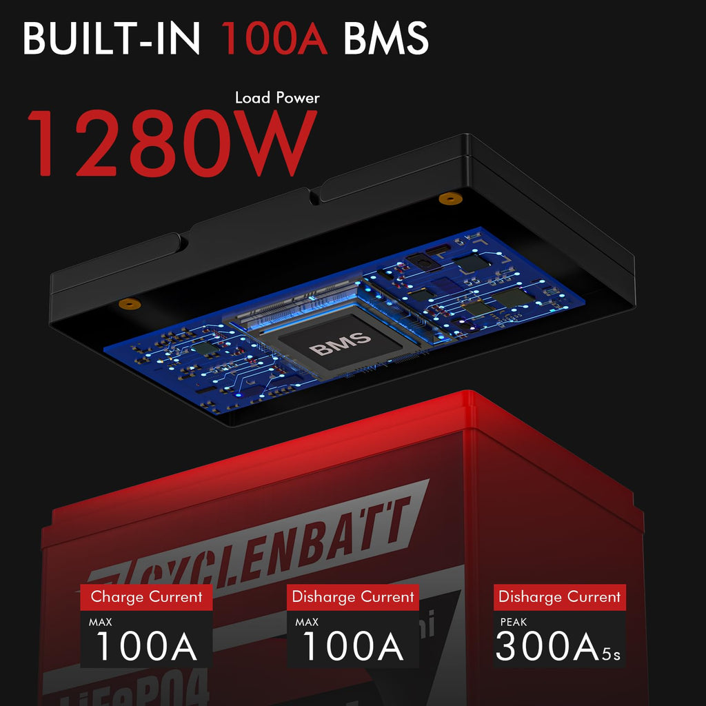 12V 100Ah Mini LiFePO4 Lithium Battery D2820