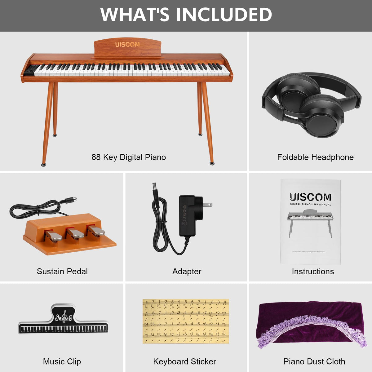 88 Key Semi-Weighted Digital Piano Keyboard L731659