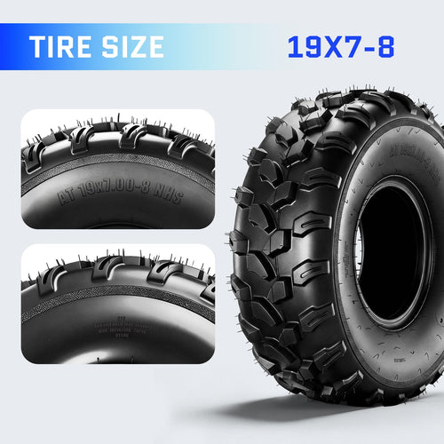 19x7-8 ATV Tires 6PR All-Terrain Tubeless Pack of 2 E9606