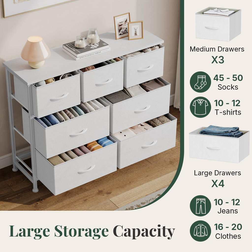 Fabric 7 Drawer Dresser E4638