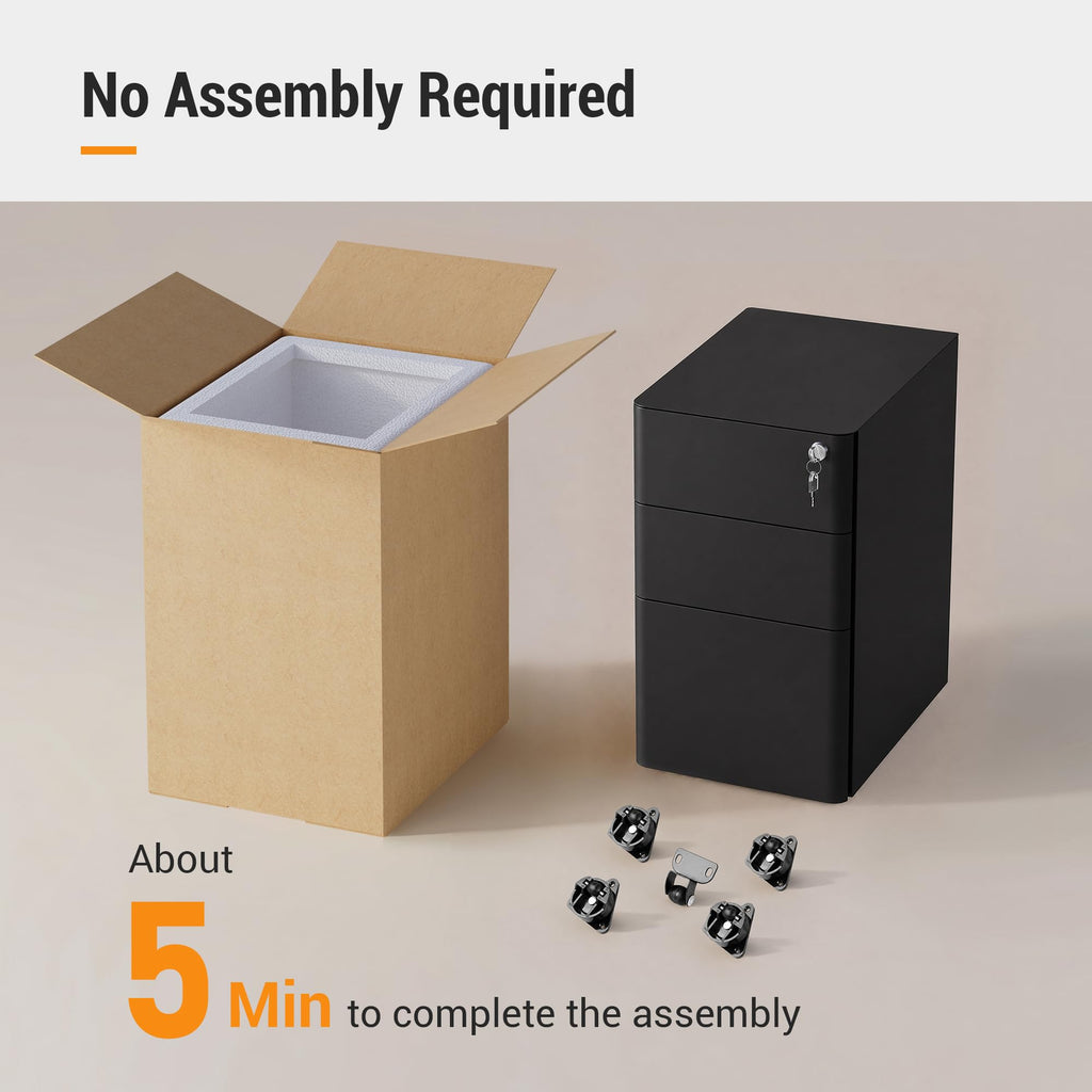 3 Drawer Mobile File Cabinet F725