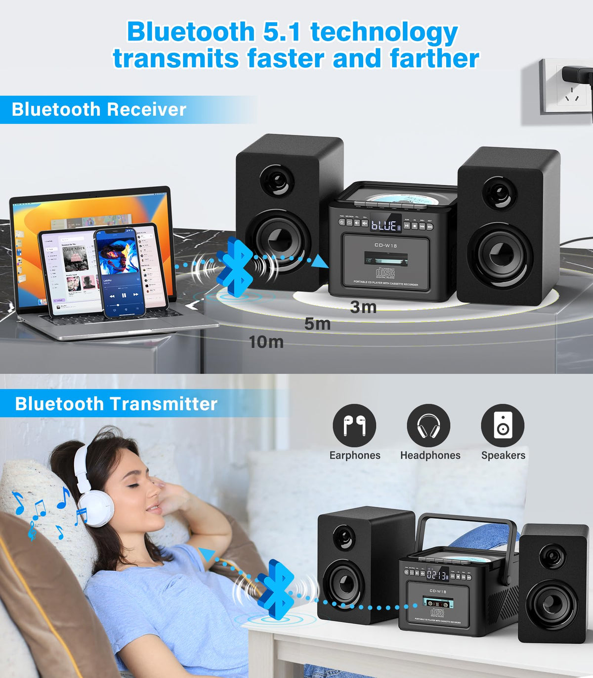 Home Stereo System with CD and Cassette Player V16537