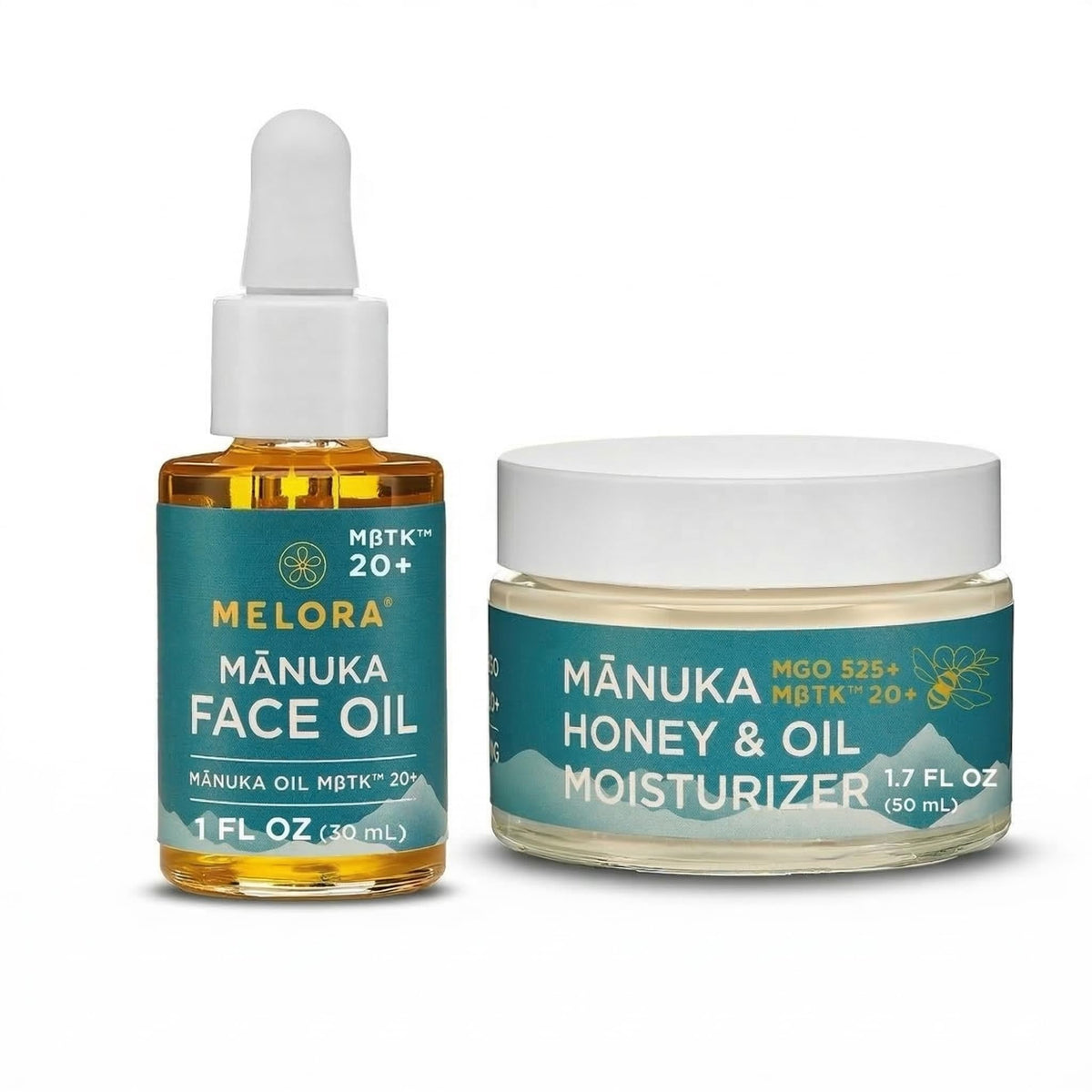 Manuka Honey Moisturizing Face Cream and Face Oil Bundle 1.7 oz I79989