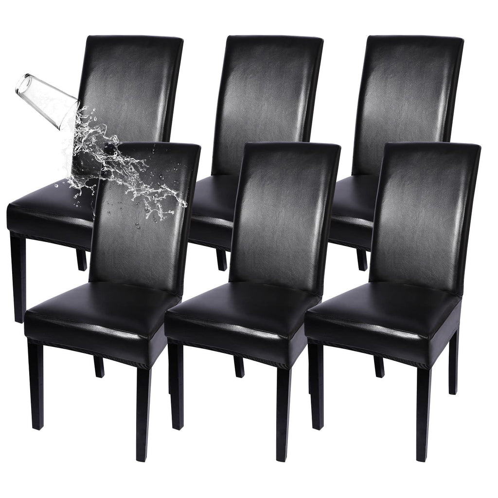 Waterproof PU Leather Dining Chair Covers Set of 6 Z3976