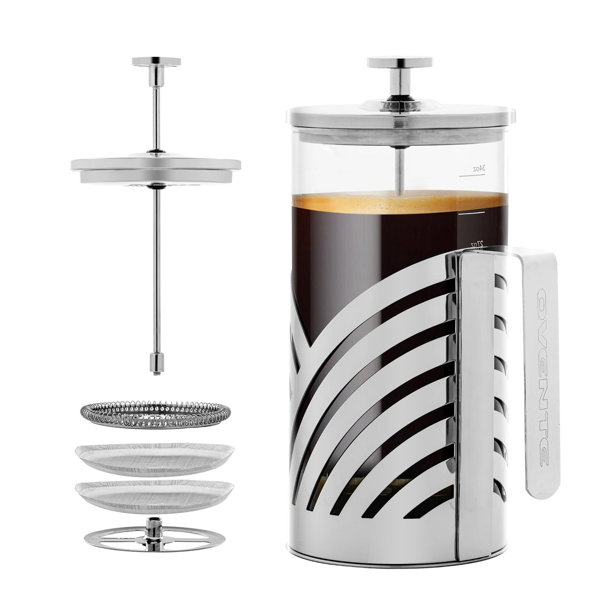 French Press Coffee Maker 34oz with 4 Filters X19989