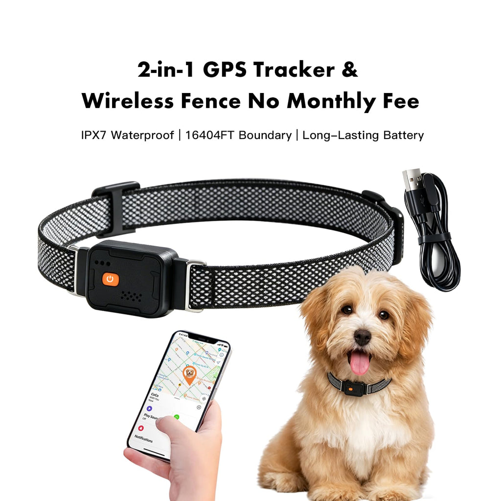 GPS Dog Collar & Pet Tracker Black U15186