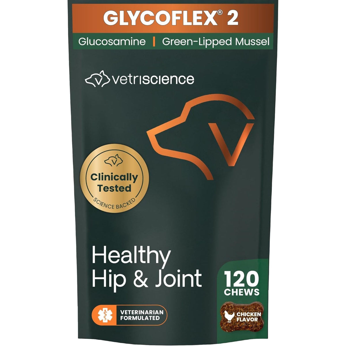 Chicken Hip & Joint Chews for Dogs, 120 Count X3156