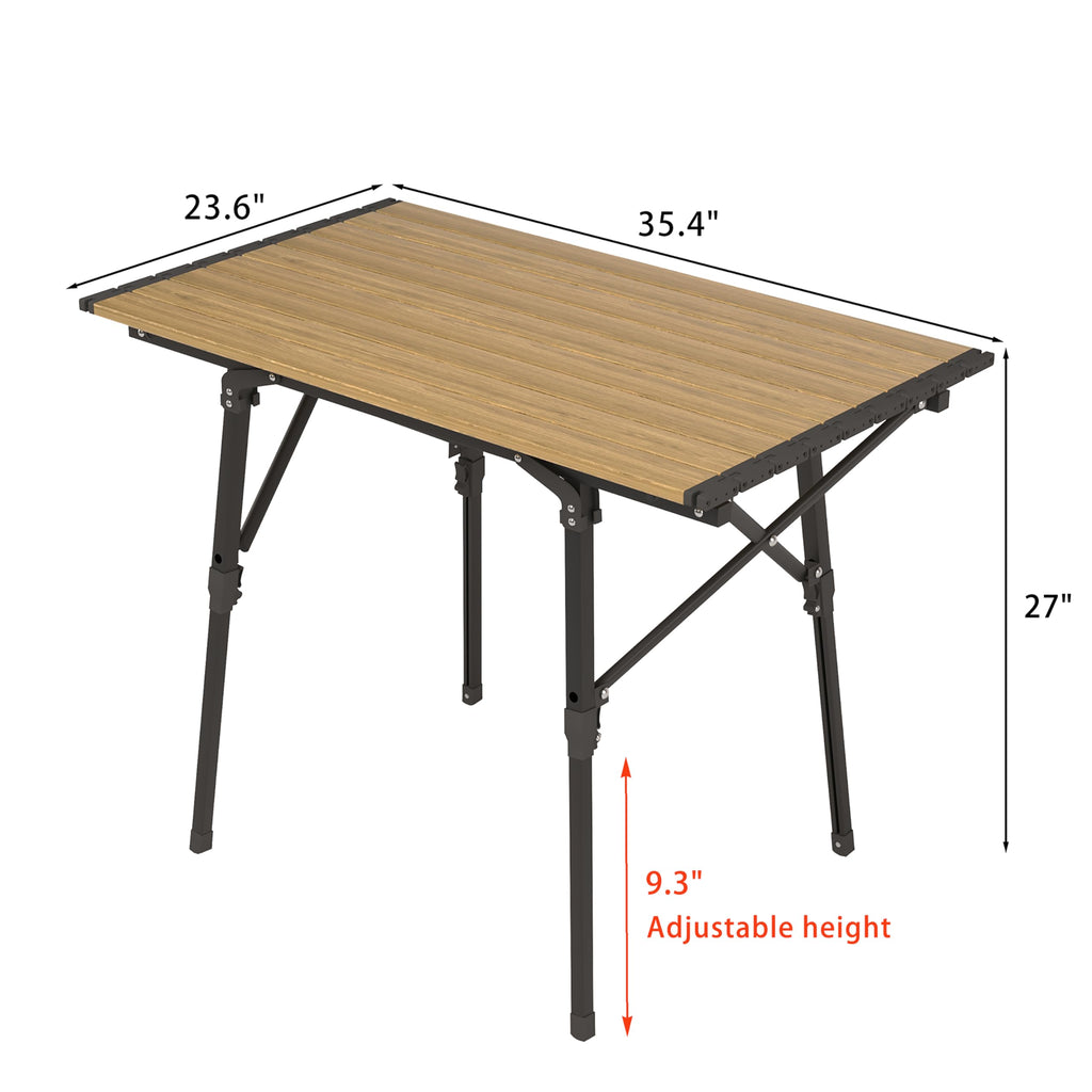 Lightweight Aluminum Alloy Folding Camping Table with Carry Bag E112