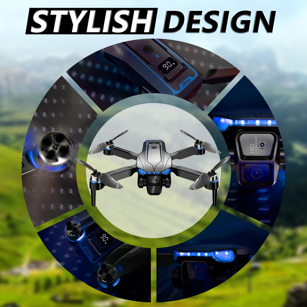 Foldable Mini FPV Drone with 1080P Camera, Carrying Case, 2 Batteries B59732