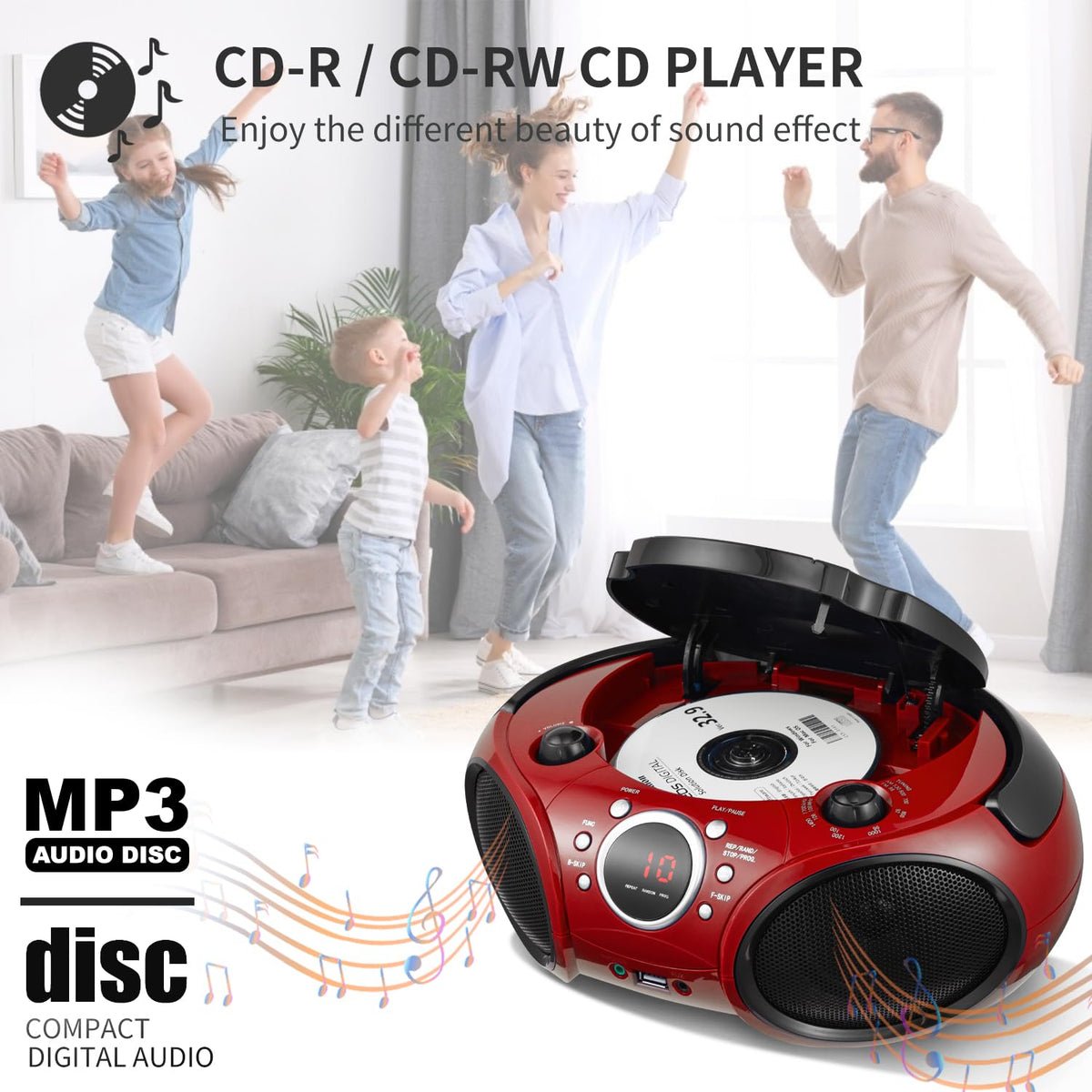 Portable CD Player Boombox Q669
