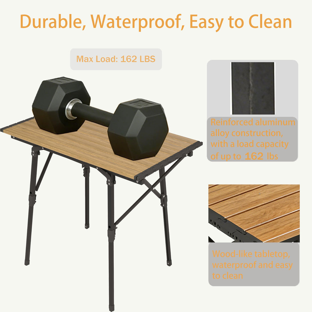 Lightweight Aluminum Alloy Folding Camping Table with Carry Bag E112