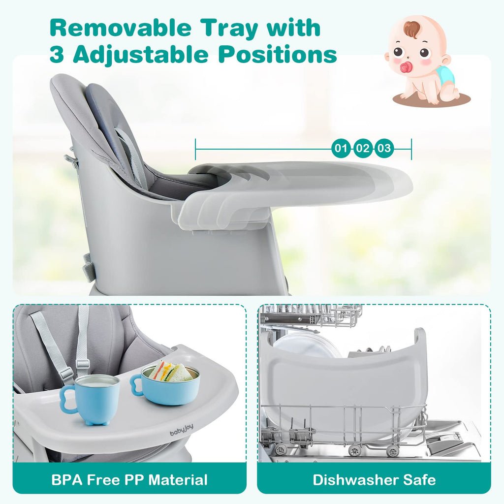 8 in 1 Convertible High Chair with Removable Tray M197
