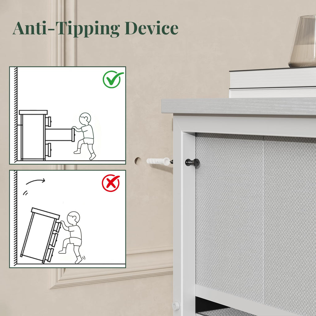 Fabric 7 Drawer Dresser E4638