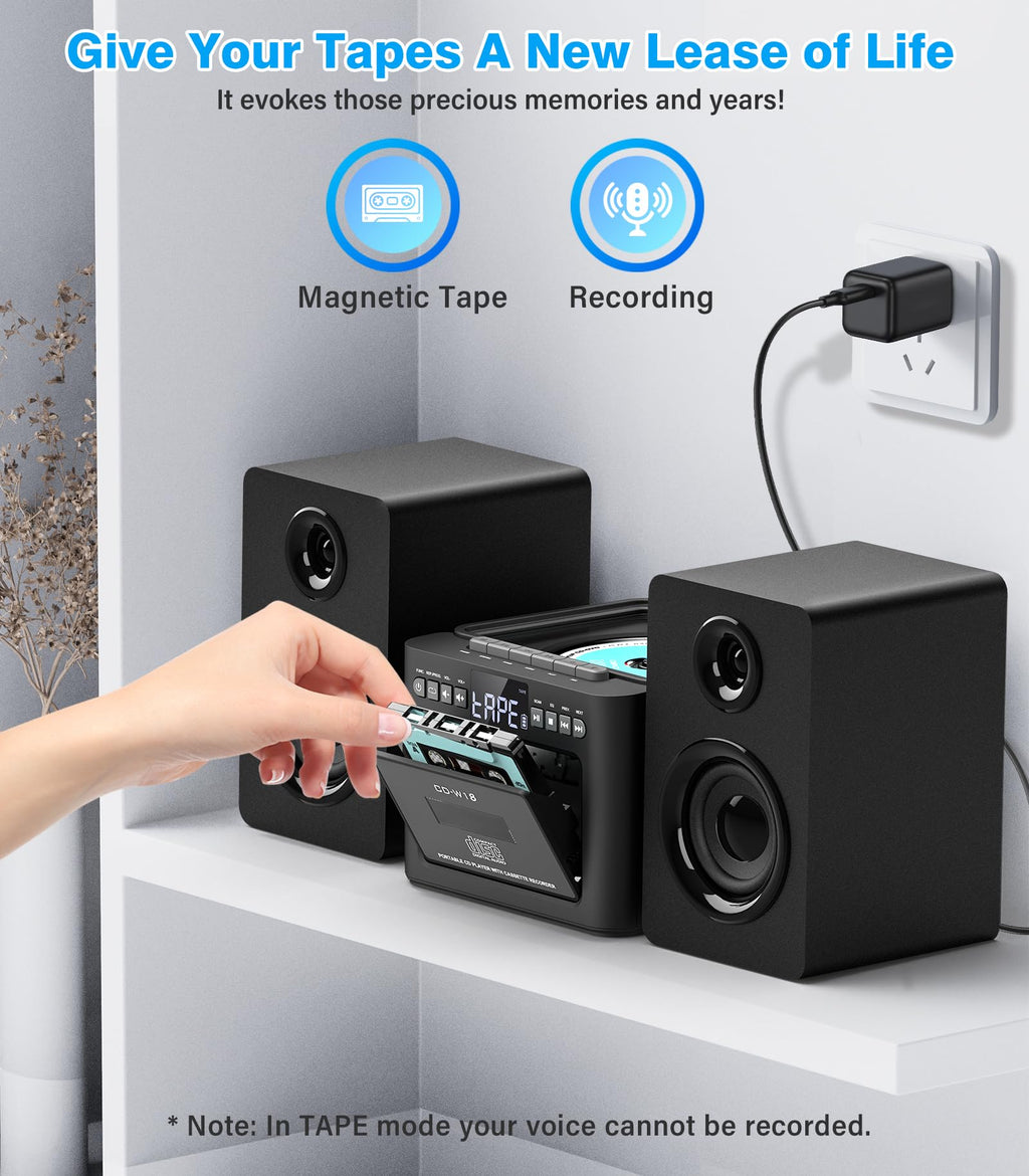 Home Stereo System with CD and Cassette Player V16537