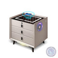 White 3 Drawer Smart Nightstand with Wireless Charging W56204