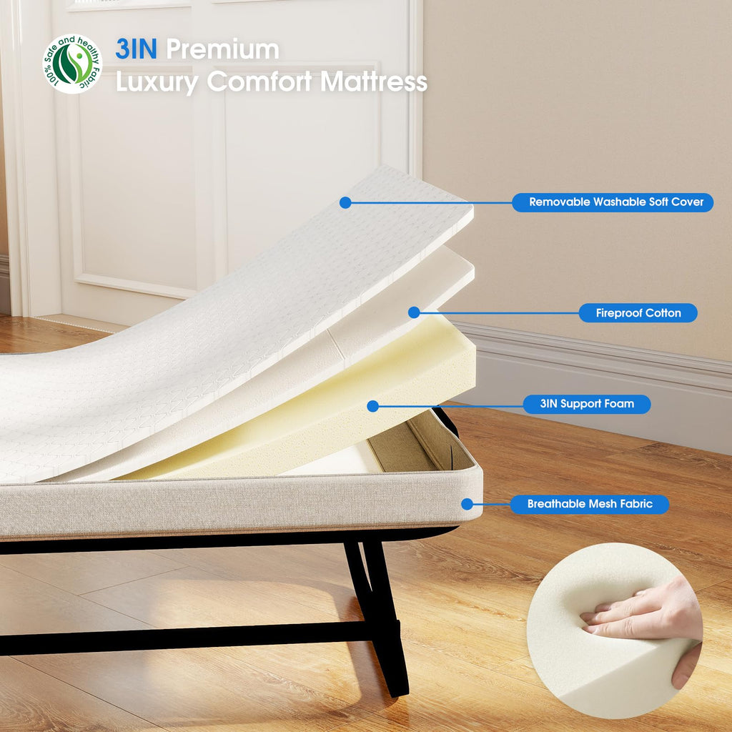 Folding Bed with Mattress J62216