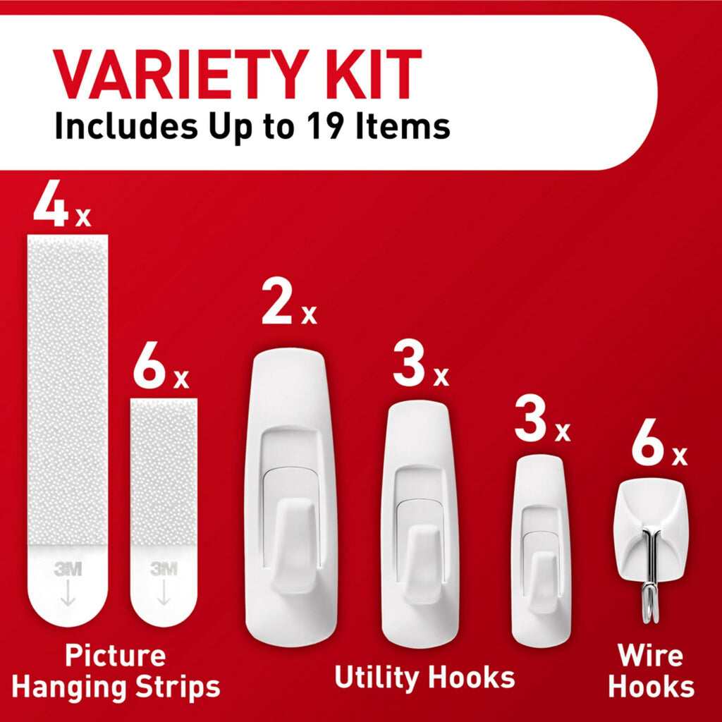 Picture Hanging Strips, Wire Hooks and Utility Hooks Kit L69930