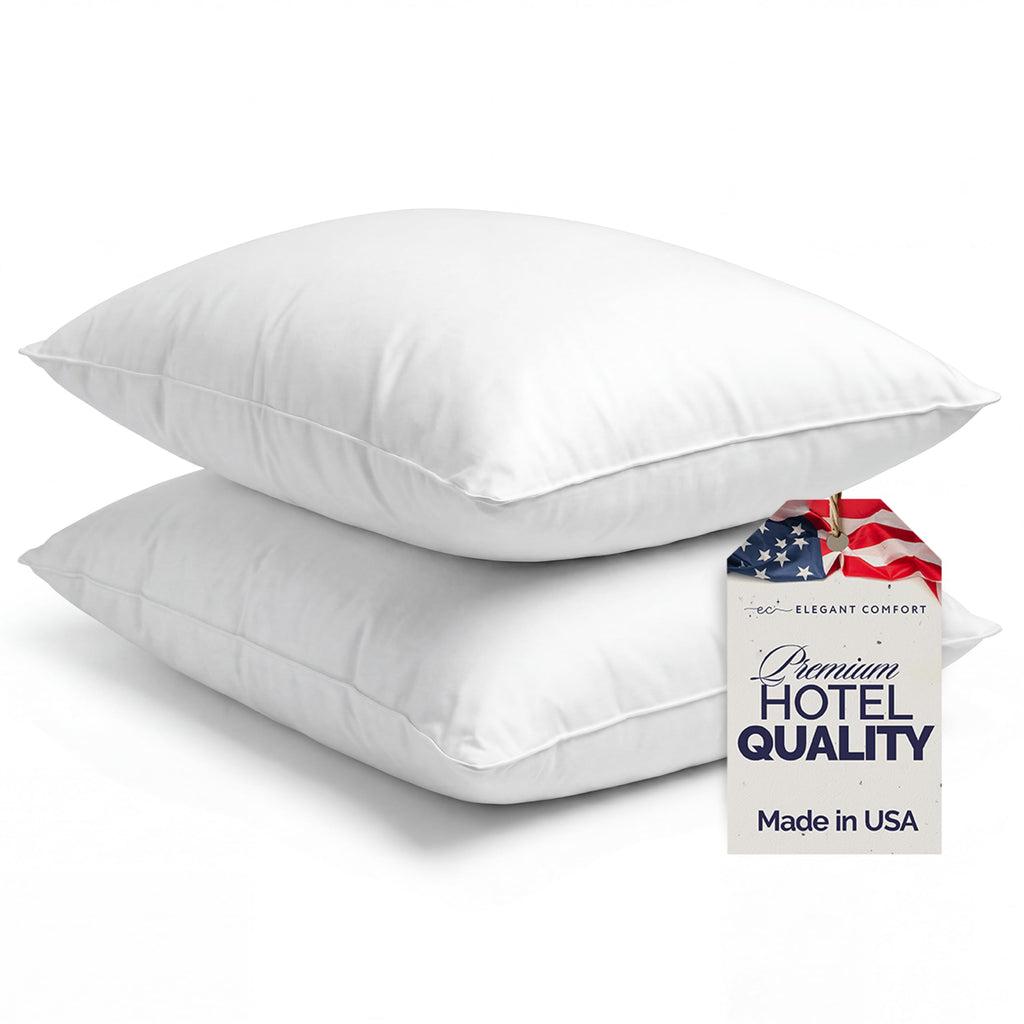 King Size Cotton Bed Pillows Set of 2 B778600