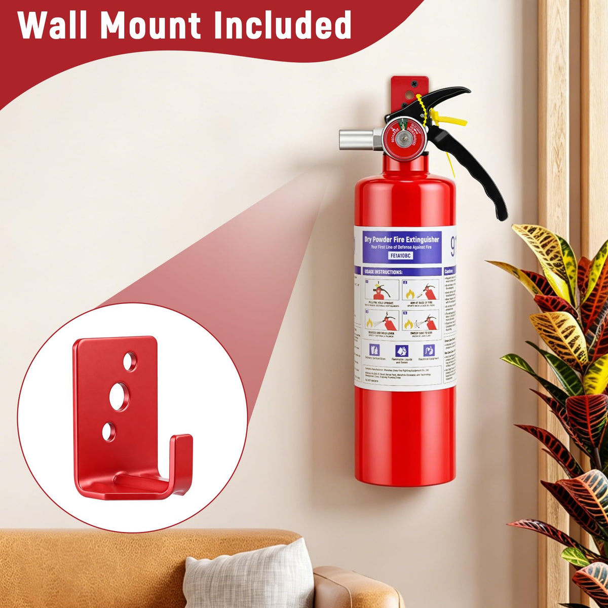 2 Pack 2.5LB ABC Dry Powder Fire Extinguisher V35733