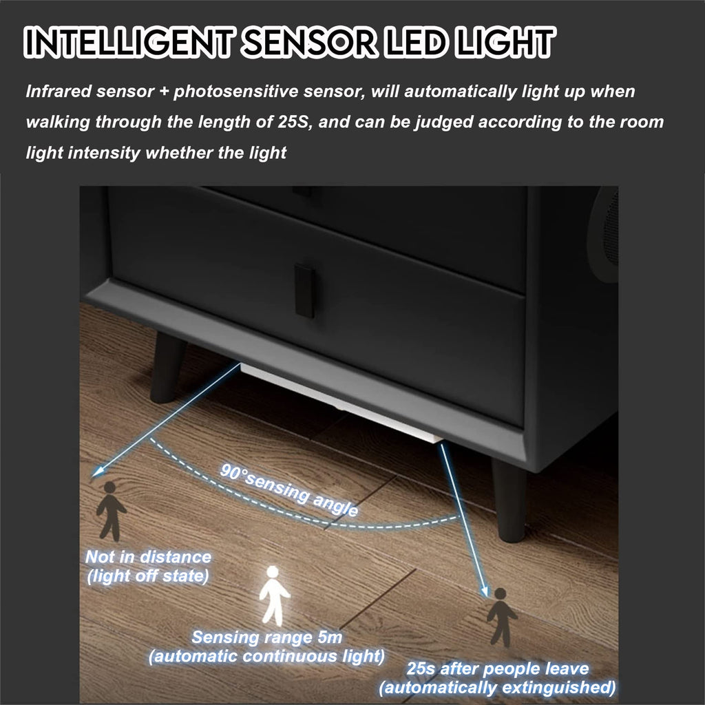 White 3 Drawer Smart Nightstand with Wireless Charging W56204