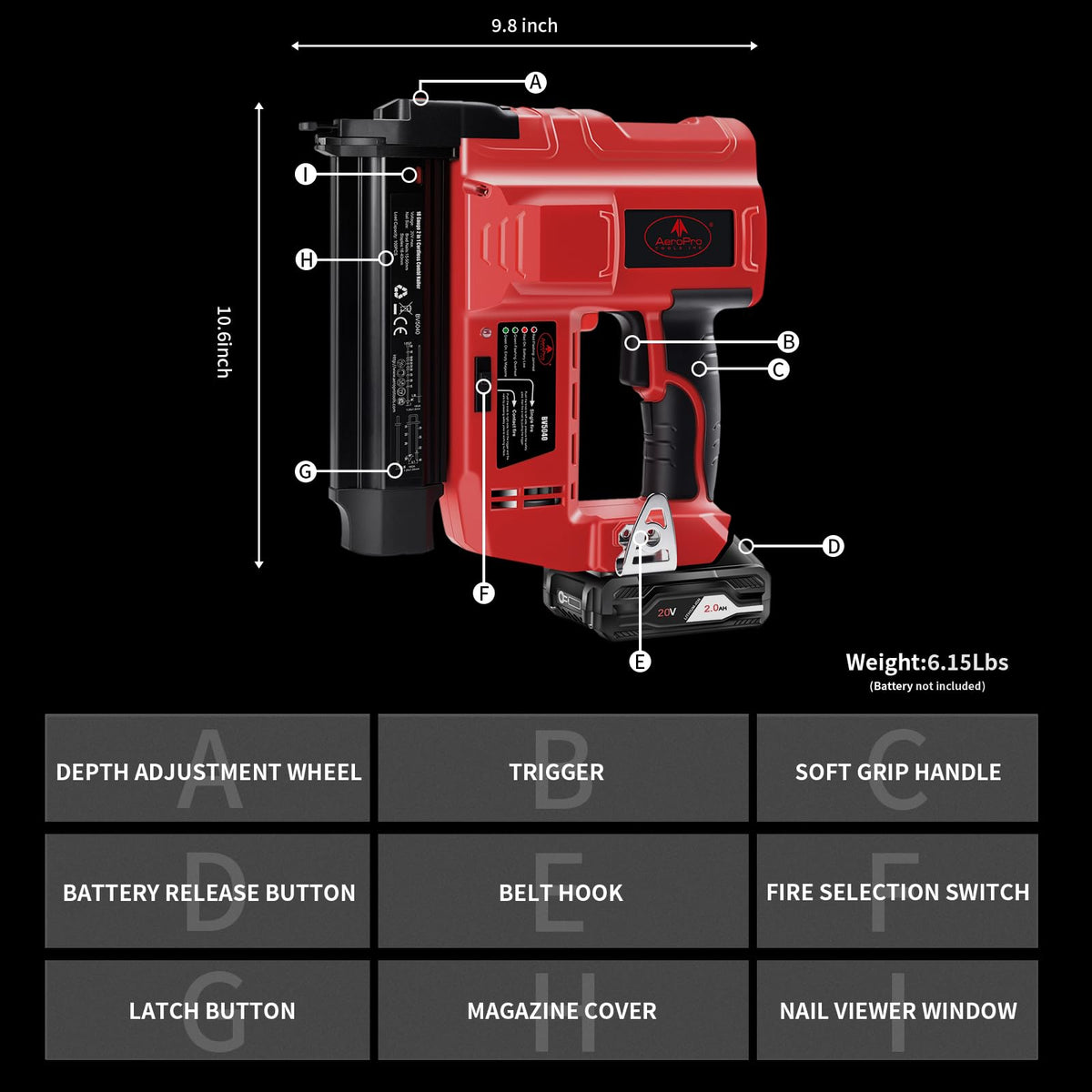 18G Cordless Brad Nailer C9318