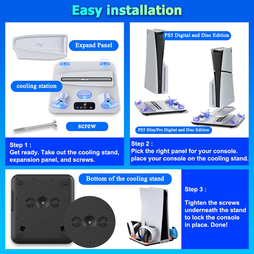 PS5 Cooling Station with Controller & PS VR2 Charger X753201