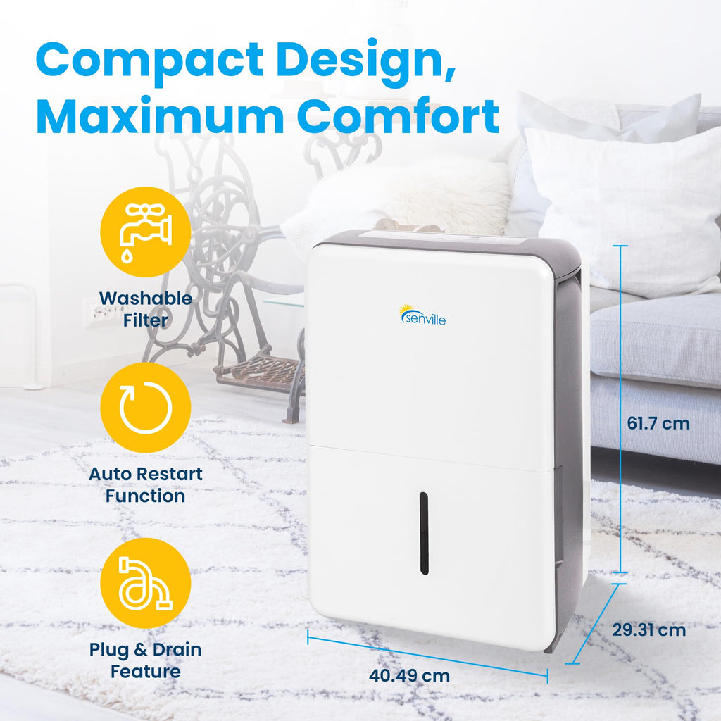 White 50 Pint Dehumidifier J429