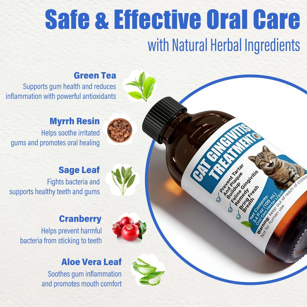 Cat Gingivitis Treatment Liquid 100ml Dental Care E7306