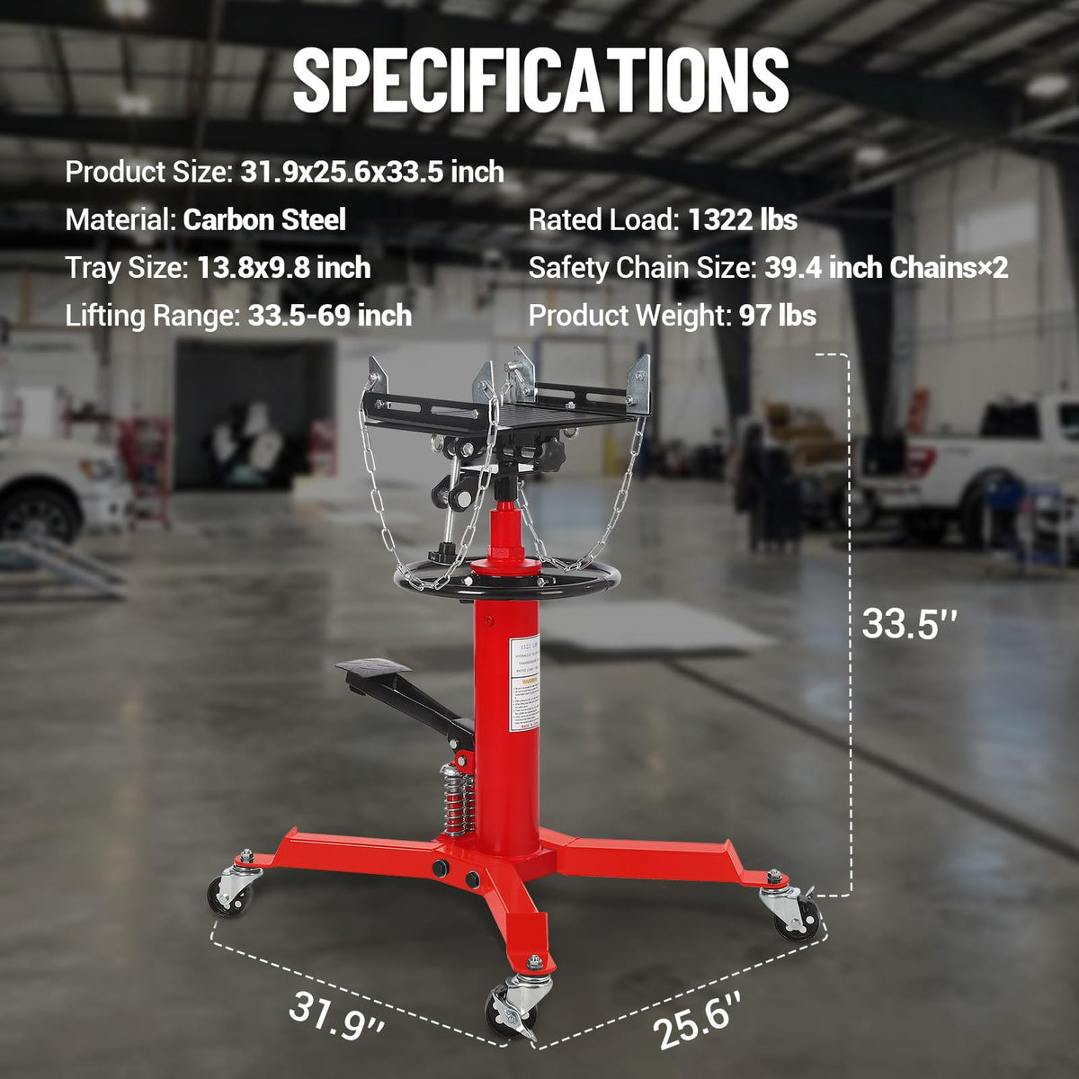 Transmission Jack 1322 lbs S11080