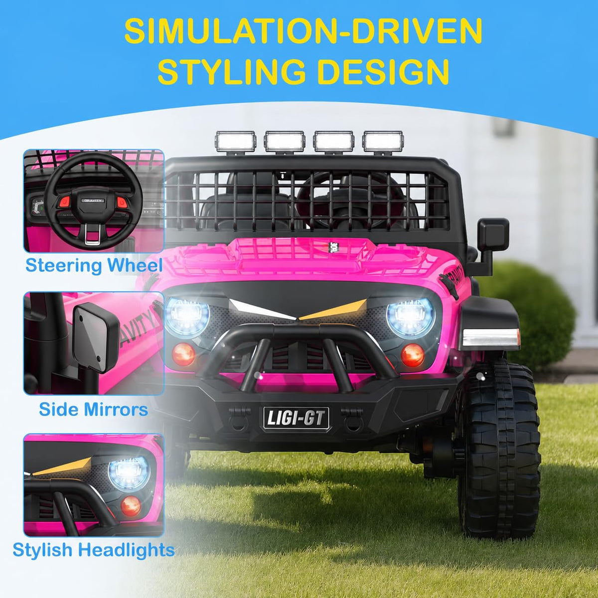 24V 2 Seater 4WD Ride On Car D975