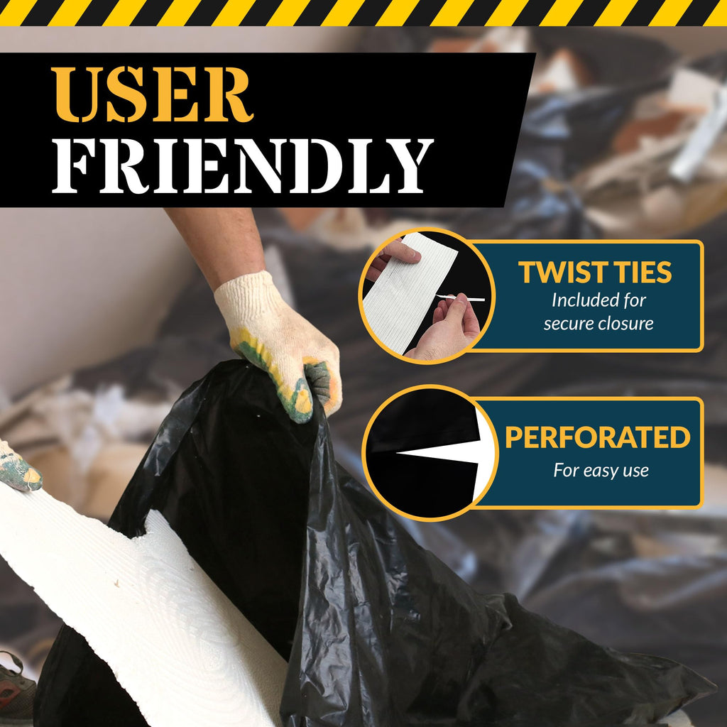 55 Gallon Heavy Duty Trash Bags V677
