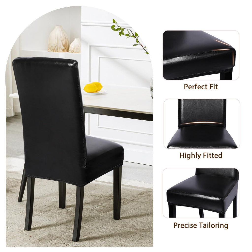 Waterproof PU Leather Dining Chair Covers Set of 6 Z3976