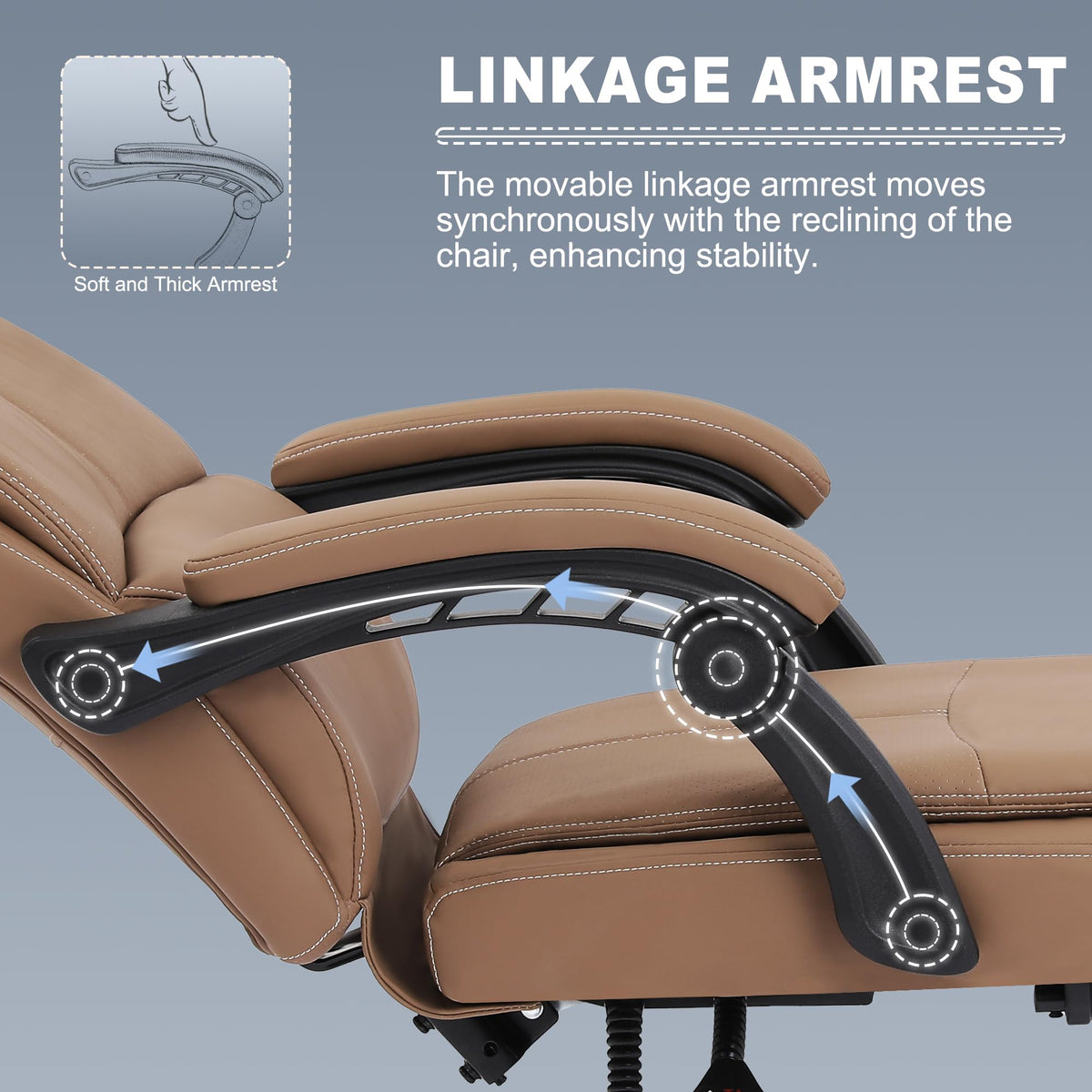 Big and Tall High Back Office Chair with Footrest I40124