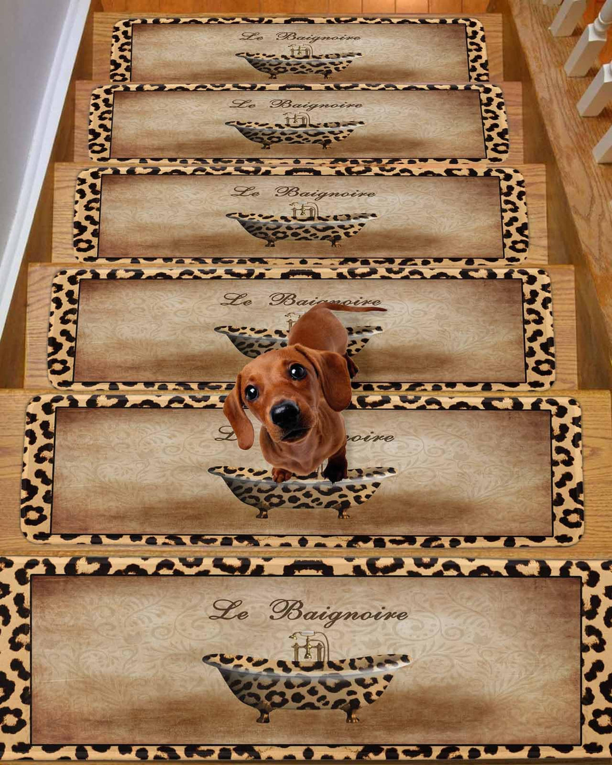 Abstract Art Non Slip Stair Treads 8x30 Inch 4PCS B238046