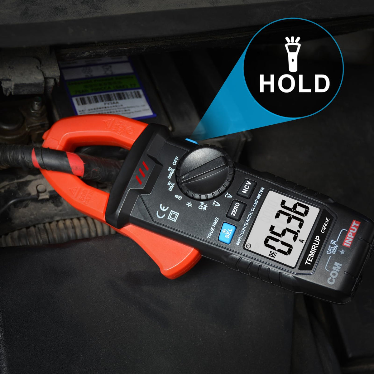 6000 Counts 600A TRMS Digital Clamp Meter D73946