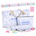 166 Pink Tiles Mahjong Set with 4 Clear Racks and Bag L703269