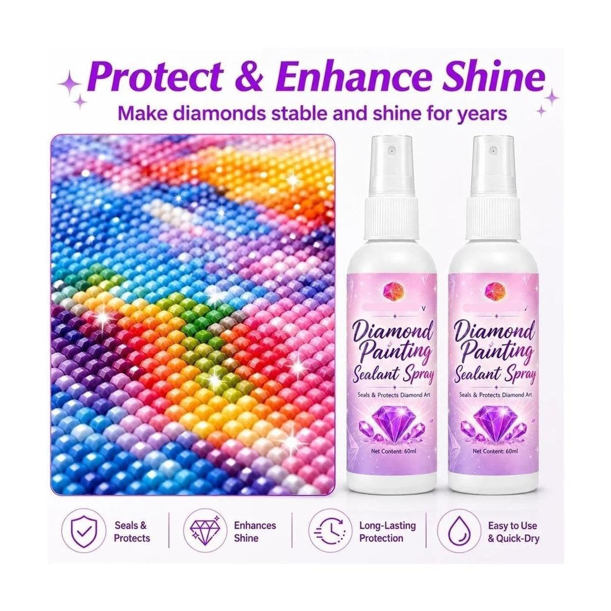 Diamond Painting Sealant Spray 4 Pack L1371