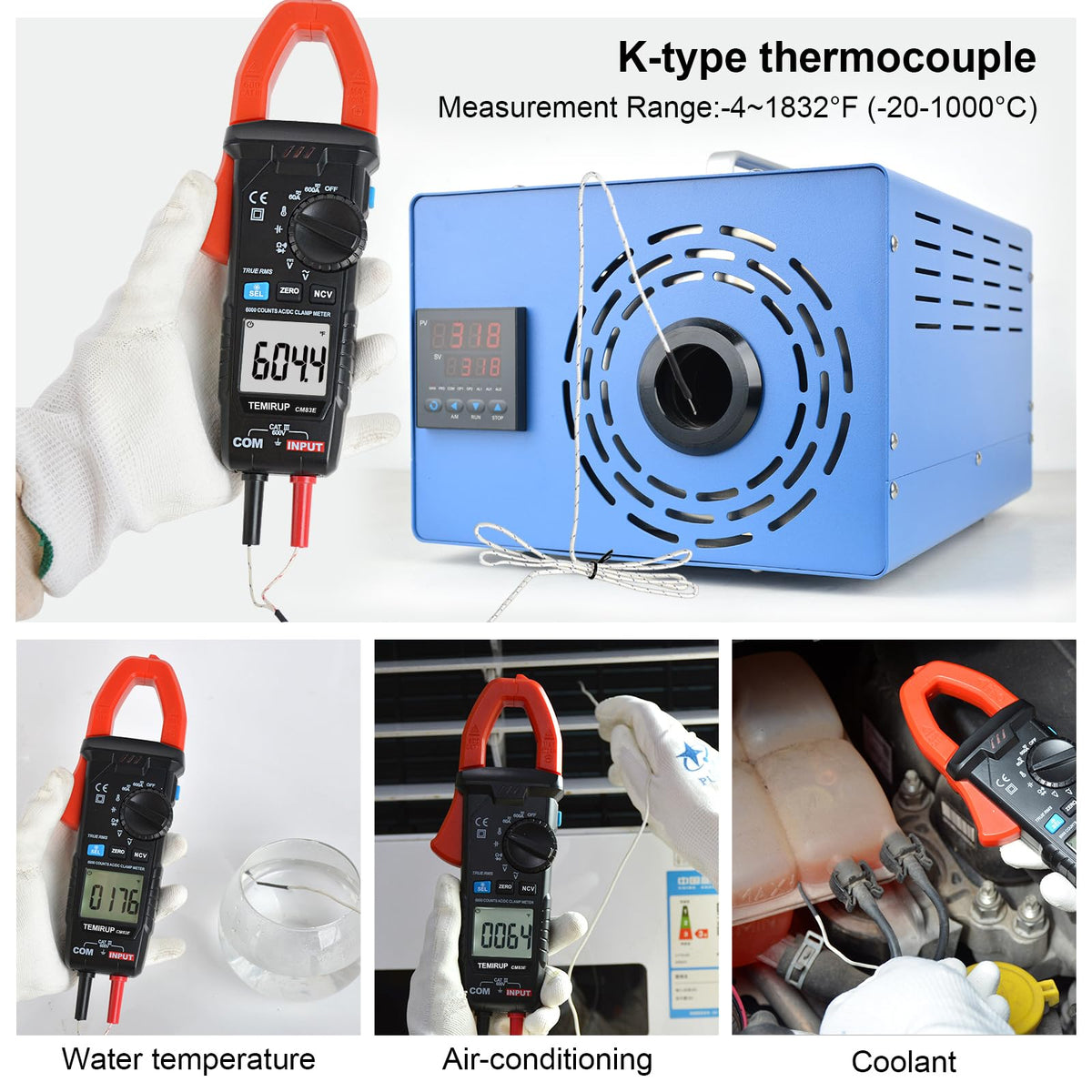 6000 Counts 600A TRMS Digital Clamp Meter D73946