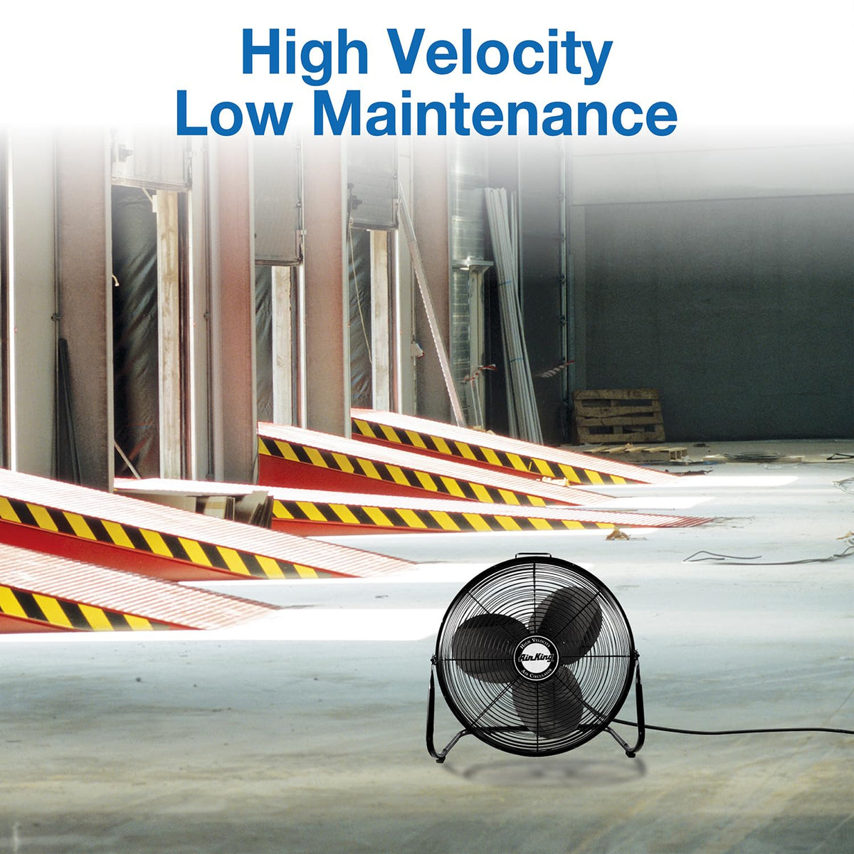 20-Inch High Velocity Pivoting Floor Fan, Black G526405